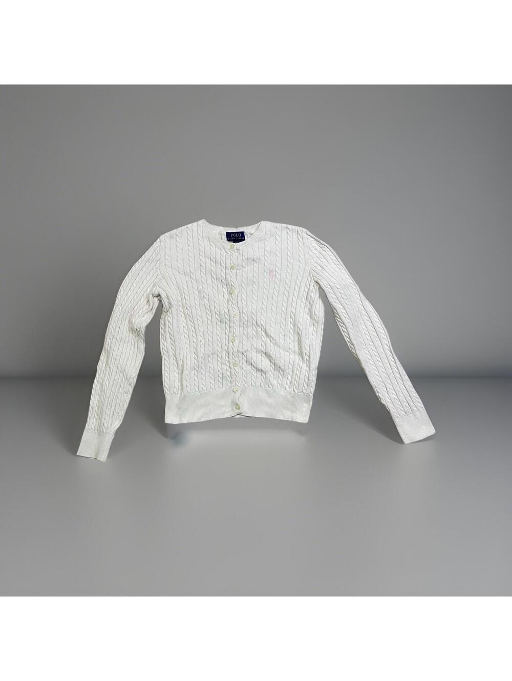 Polo Ralph Lauren Cotton Cable Cardigan Sweater Girl’s Size L12-14)